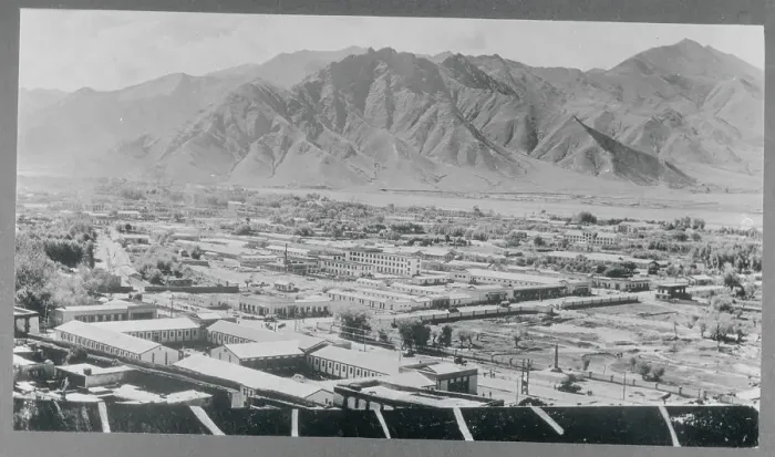 Framed Print : Aerial View of Lhasa and Tibet Plateau Framed Print : Aerial View of Lhasa and Tibet Plateau