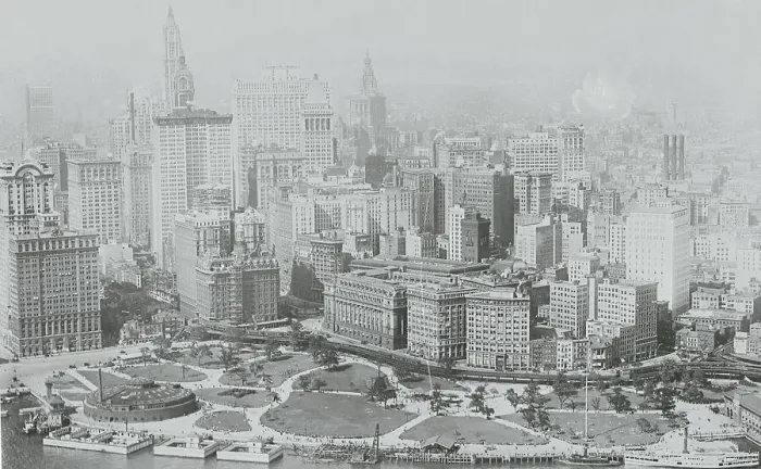 Framed Print : Aerial View of Lower Manhattan Framed Print : Aerial View of Lower Manhattan