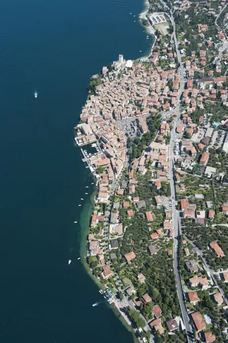 Framed Print : Aerial view, Malcesine, historic town, Lake Garda, Veneto, Verona Province, Italy Framed Print : Aerial view, Malcesine, historic town, Lake Garda, Veneto, Verona Province, Italy