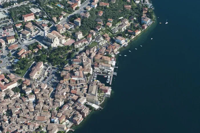 Framed Print : Aerial view, Malcesine, historic town, Lake Garda, Veneto, Verona Province, Italy Framed Print : Aerial view, Malcesine, historic town, Lake Garda, Veneto, Verona Province, Italy