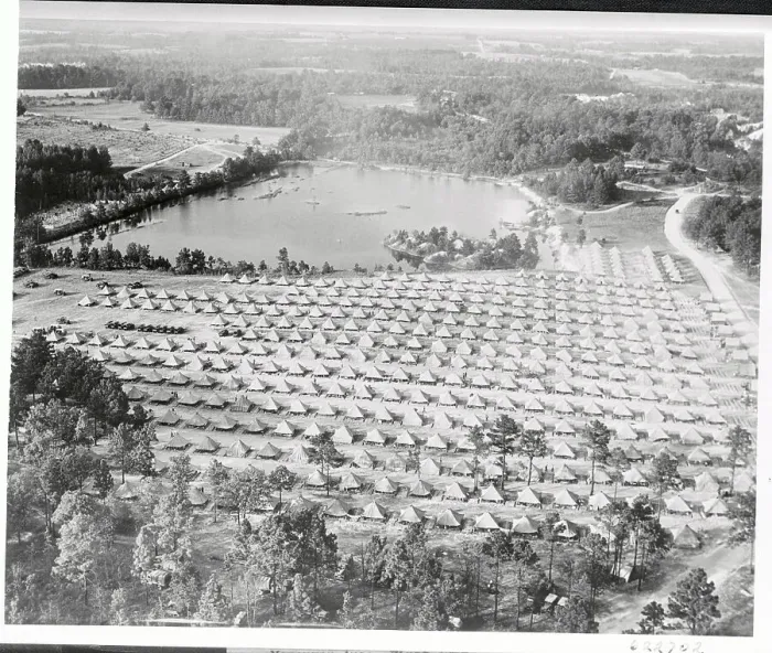 Framed Print : Aerial View of Maneuver Camp Framed Print : Aerial View of Maneuver Camp