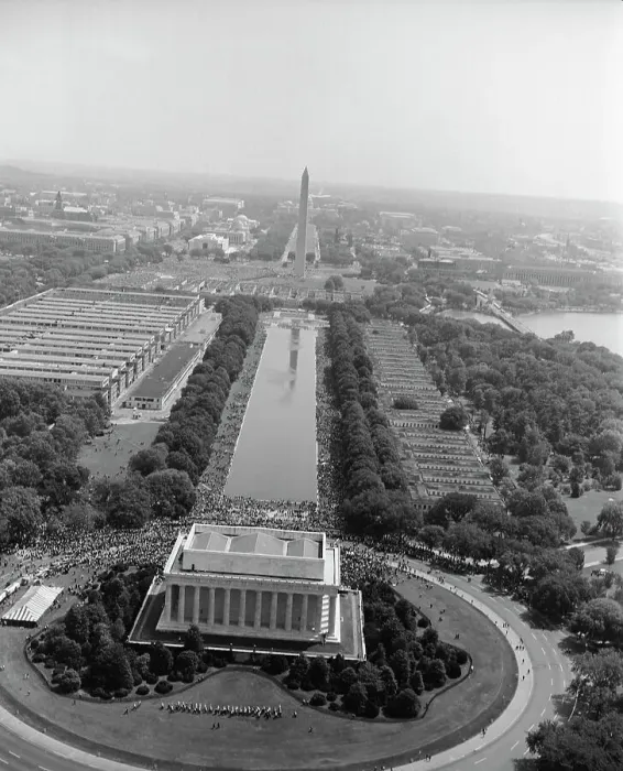 Framed Print : Aerial View of March On Washington Framed Print : Aerial View of March On Washington