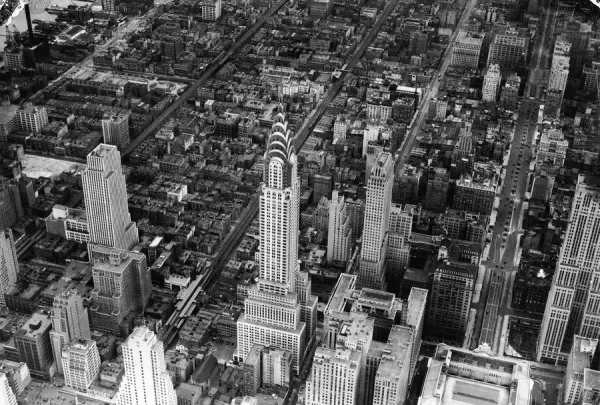 Aerial View of Midtown Manhattan Print, 1950s. Art Prints, Posters