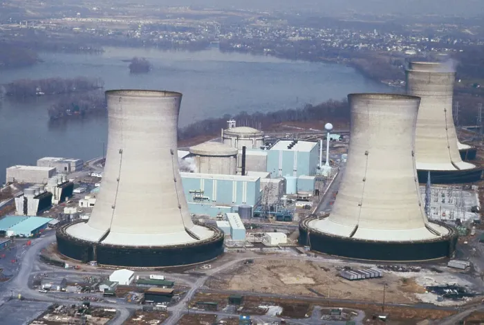 Framed Print : Aerial View of Three Mile Island Cooling Towers Framed Print : Aerial View of Three Mile Island Cooling Towers