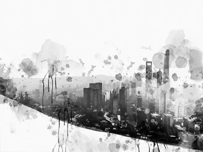Framed Print : Aerial view of modern Shanghai skyline in the morning Framed Print : Aerial view of modern Shanghai skyline in the morning
