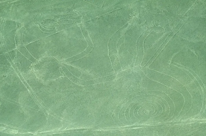 Framed Print : Aerial View of The Monkey Nazca Lines Framed Print : Aerial View of The Monkey Nazca Lines