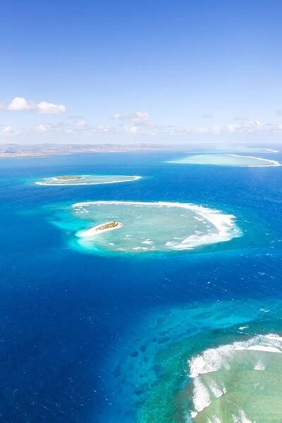Aerial view of Namotu island and reef, Fiji