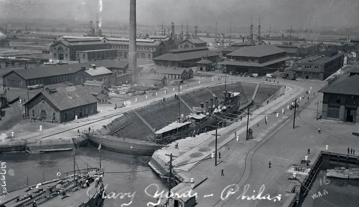 Framed Print : Aerial View of Navy Yard