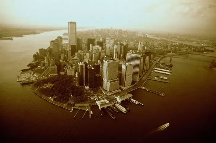 Framed Print : Aerial View of New York City Framed Print : Aerial View of New York City