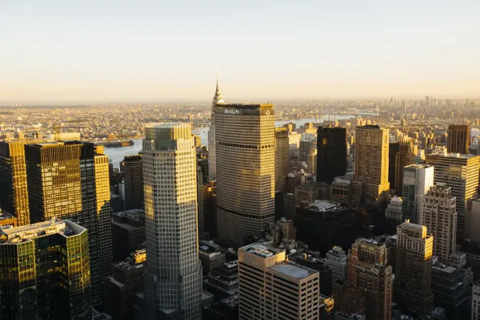 Framed Print : Aerial view of New York City, USA Framed Print : Aerial view of New York City, USA