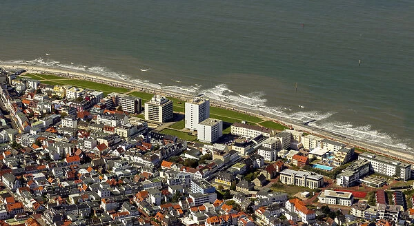 Aerial view, Norderney, island in the North Sea, East Frisian Islands, Lower Saxony, Germany