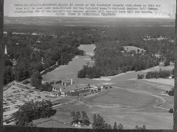Framed Print : Aerial View of Pinehurst Country Club