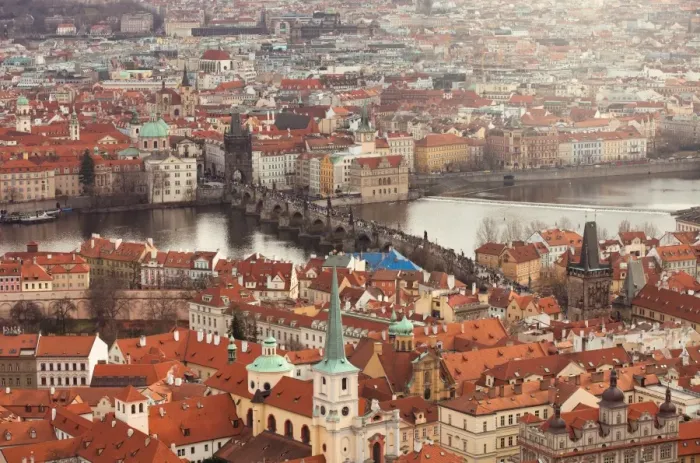 Framed Print : Aerial view of Prague Framed Print : Aerial view of Prague