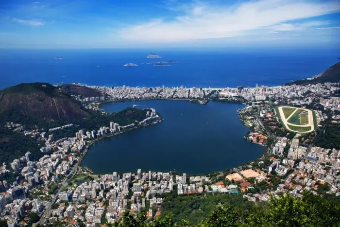 Framed Print : Aerial View of Rio de Janeiro From Sugarloaf Mountain, Brazil, South America Framed Print : Aerial View of Rio de Janeiro From Sugarloaf Mountain, Brazil, South America
