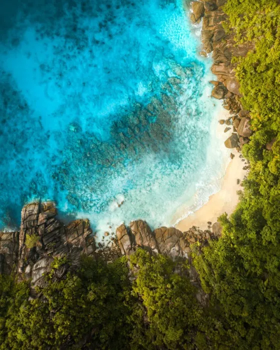 Framed Print : Aerial View of Seychelles Framed Print : Aerial View of Seychelles
