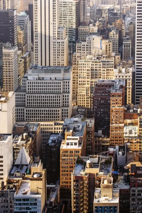 Framed Print : Aerial view of skyscrapers in Manhattan, New York, NY, United States Framed Print : Aerial view of skyscrapers in Manhattan, New York, NY, United States