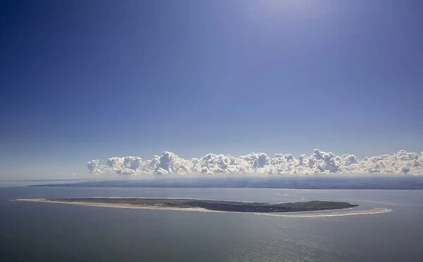 Aerial view, Spiekeroog, island in the North Sea, East Frisian Islands, Lower Saxony, Germany