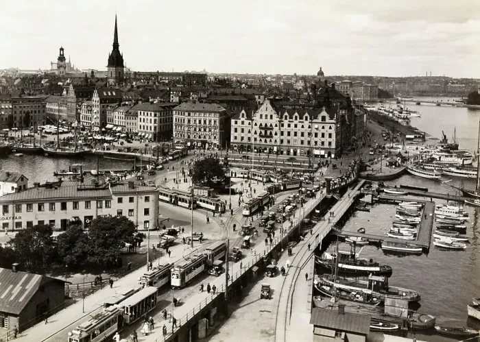 Framed Print : Aerial View of Stockholm with Waterfront Framed Print : Aerial View of Stockholm with Waterfront