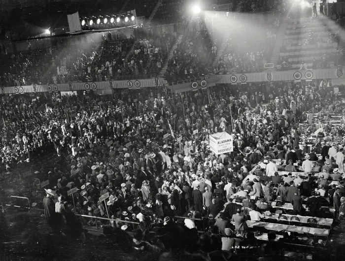 Framed Print : Aerial View of Supporters for FDR at Convention Framed Print : Aerial View of Supporters for FDR at Convention