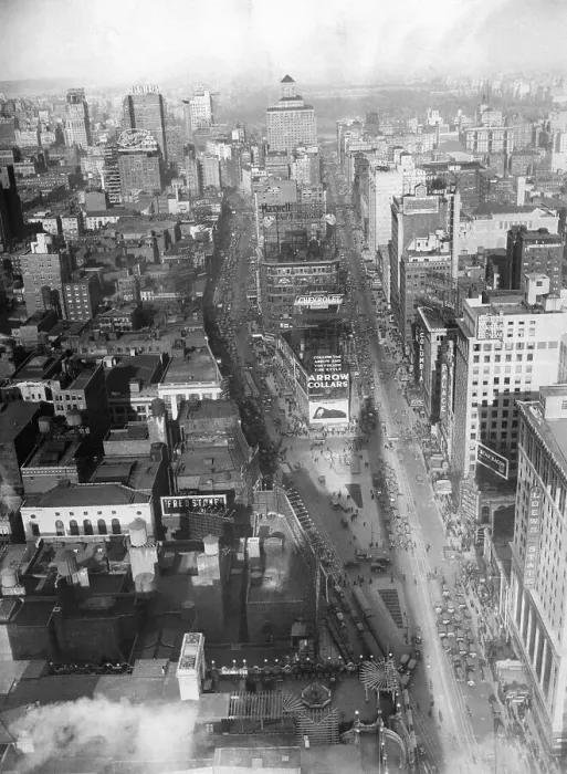 Framed Print : Aerial View of Times Square to Columbus Circle Framed Print : Aerial View of Times Square to Columbus Circle