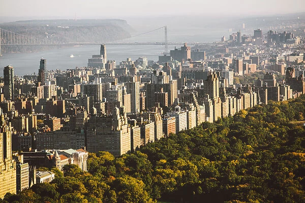 Aerial view of upper West Side, Manhattan
