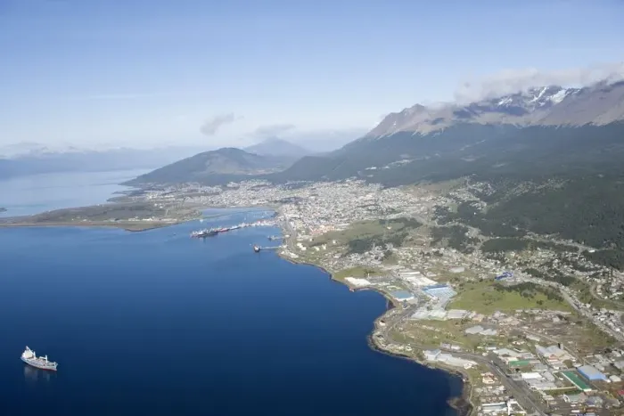 Framed Print : Aerial View of Ushuaia Framed Print : Aerial View of Ushuaia