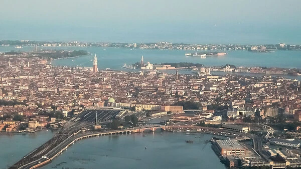 Aerial view of Venice and its lagoon, Italy