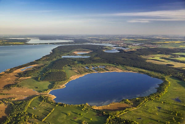 Aerial view, Waren National Park, Waren, Mecklenburg Lake District or Mecklenburg Lakeland, Mecklenburg-Western Pomerania, Germany