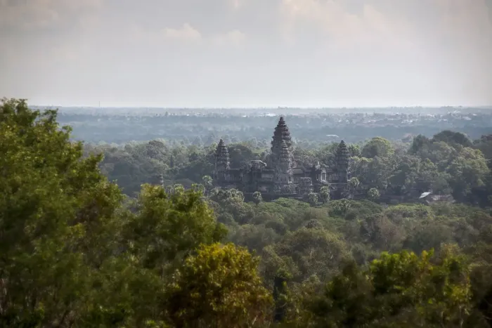 Framed Print : Aerial views over the ruins of Angkor Wat Framed Print : Aerial views over the ruins of Angkor Wat