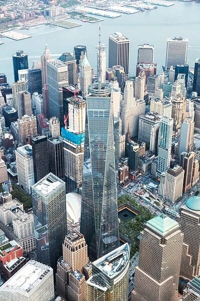 Aerial of One World Trade Center, New York, USA