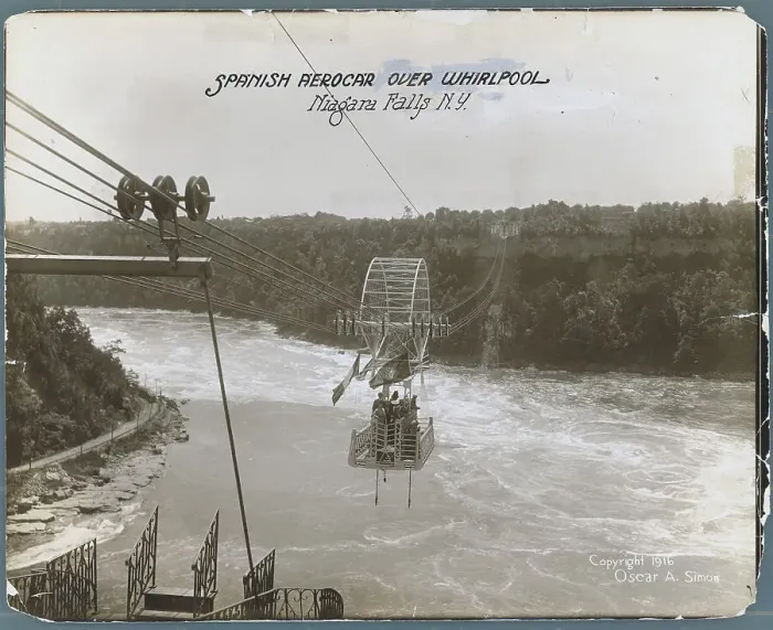 Framed Print : Aerocar Swinging Across Niagara Falls Framed Print : Aerocar Swinging Across Niagara Falls