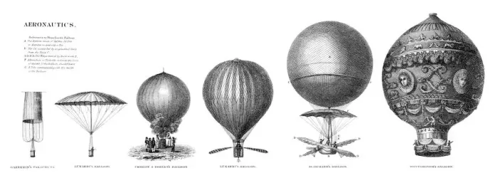 Framed Print : Aeronautics balloon engraving 1878 Framed Print : Aeronautics balloon engraving 1878