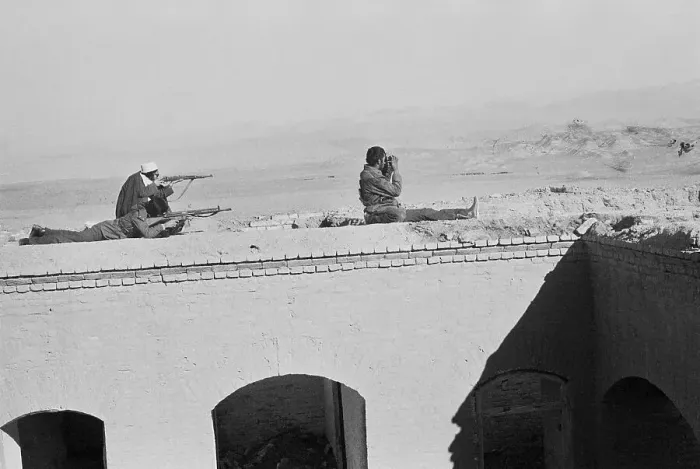Framed Print : Afghan Rebels Snipe at Soviets Framed Print : Afghan Rebels Snipe at Soviets