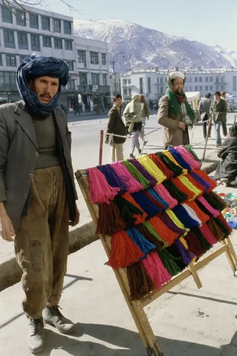 Framed Print : Afghan Wool Vendor Framed Print : Afghan Wool Vendor