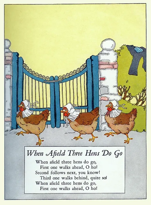 Framed Print : When Afield Three Hens Do Go Framed Print : When Afield Three Hens Do Go