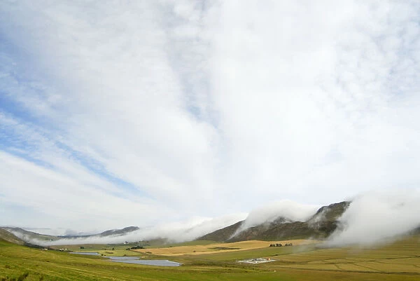 Africa, Cloud, Color Image, Day, Field, Fog, Horizontal, Landscape, Mountain, Mountain Range