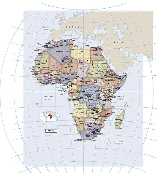 Africa continent map