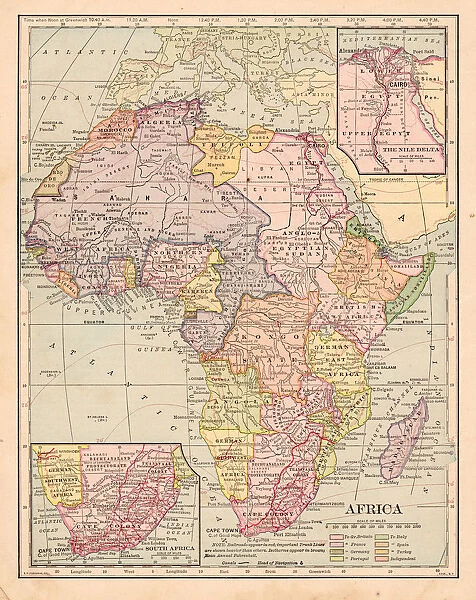 Africa map 1898