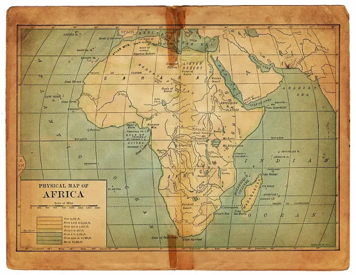 Framed Print : Africa map 1898 Framed Print : Africa map 1898