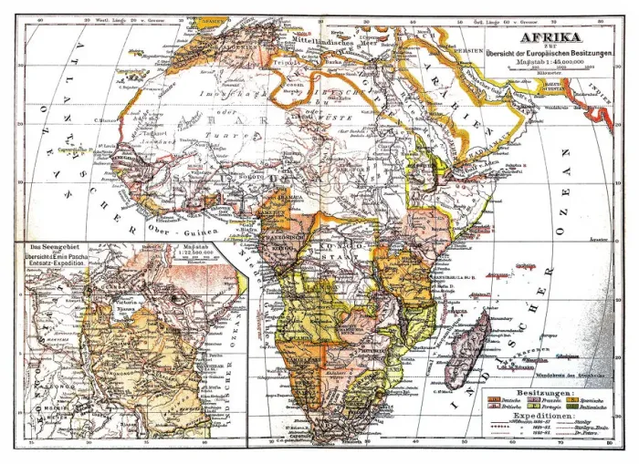 Framed Print : Africa on the overview of the European possessions Framed Print : Africa on the overview of the European possessions