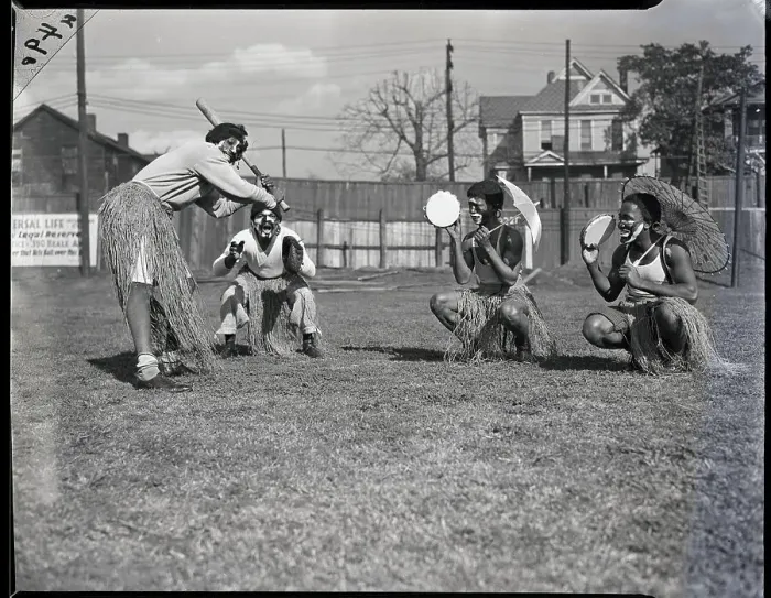 Framed Print : African American Baseball Players Wearing Costume Framed Print : African American Baseball Players Wearing Costume