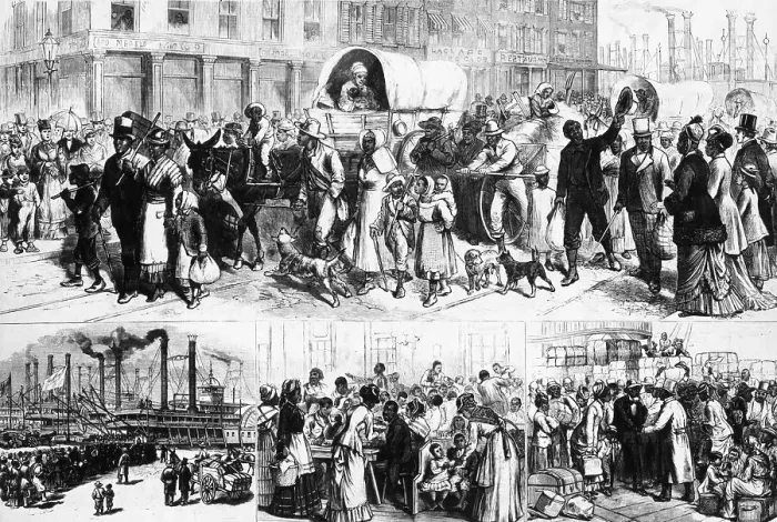 Framed Print : African American Exodus from the South Framed Print : African American Exodus from the South