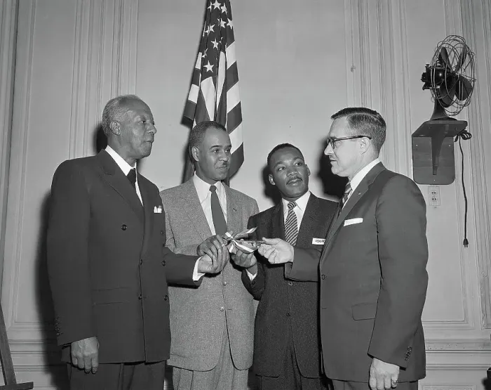 Framed Print : African American Leaders Receive Key to City Framed Print : African American Leaders Receive Key to City