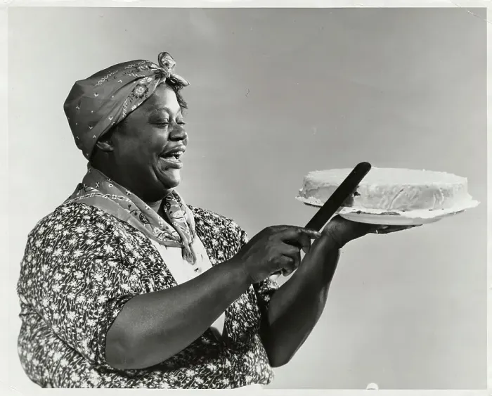 Framed Print : African American Mammy Icing Cake Framed Print : African American Mammy Icing Cake
