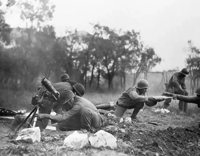 Framed Print : African American Mortar Company During world War II Framed Print : African American Mortar Company During world War II