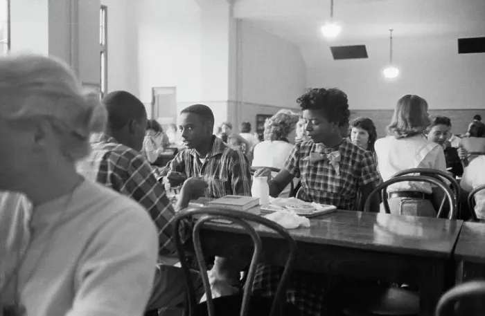 Framed Print : African American Students in Lunchroom Framed Print : African American Students in Lunchroom