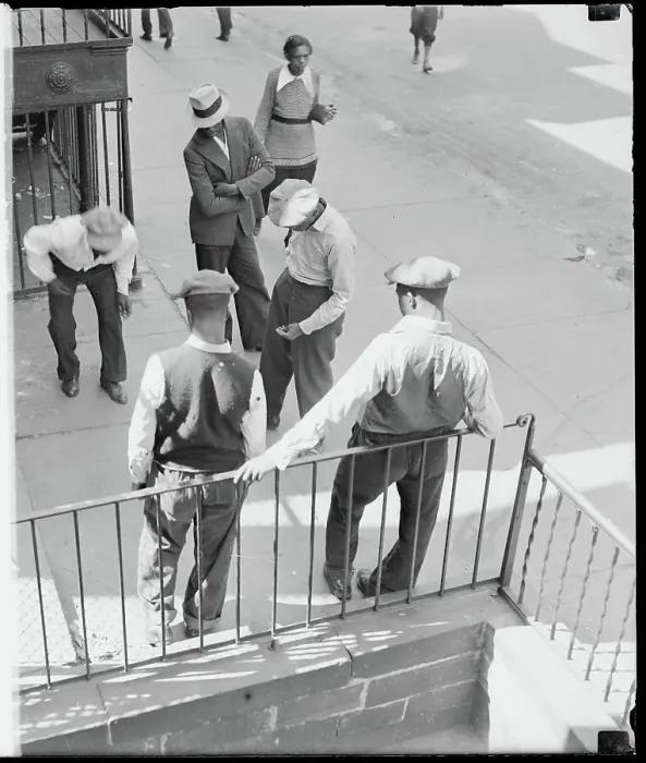 Framed Print : African Americans Playing Street Crap in Harlem