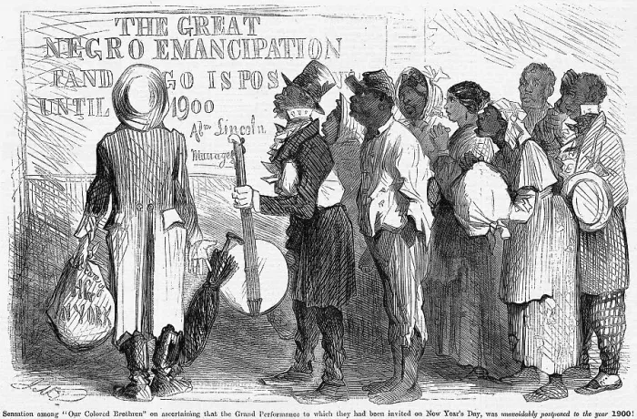 Framed Print : African Americans Reading Sign Declaring Emancipation Postponement Framed Print : African Americans Reading Sign Declaring Emancipation Postponement