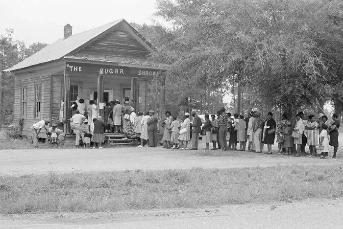 Framed Print : African Americans Voting in Alabama Framed Print : African Americans Voting in Alabama