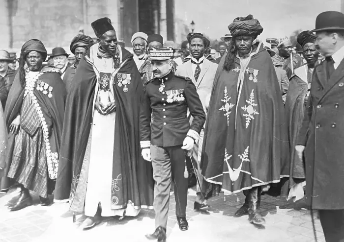 Framed Print : African Chieftains of French Colonies Visiting Paris Framed Print : African Chieftains of French Colonies Visiting Paris